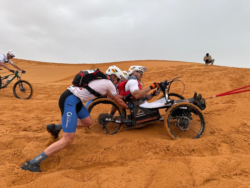 Team Guttmann advances in the Skoda Titan Desert Morocco.