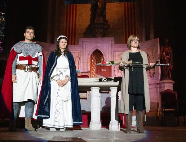 ​L’Institut Guttmann rep l’espasa d’honor de la Setmana Medieval 