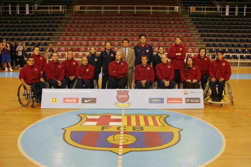 Presentación del equipo de baloncesto en silla de ruedas “Guttmann-FC Barcelona”.